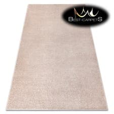 Image of Hardwearing Soft Carpets 'INDUS' beige plain one colour melange Rug Best-carpets