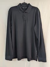 Image of Mens Under Armour Heatgear Loose Fit Long Sleeve Golf Polo Black