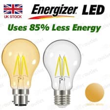 Image of Energizer LED B22 E27 GLS Bulbs Filament 30W/ 40W/ 60W/ 75W | Warm White