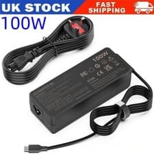 Image of 100W TYPE-C USB-C Laptop Power Adapter Charger For Lenovo Acer HP ASUS Dell UK