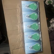 Image of Pack Of 10 crompton colourglazed bulb 15W green ES-E27 240V 60mm Diameter decor