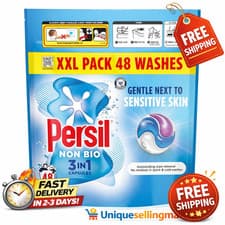 Image of Persil Non Bio 3 in 1 Washing Capsules Laundry Capsules Gentle Next to Sensitive