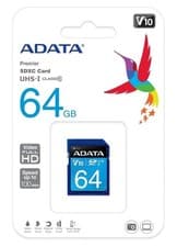 Image of ADATA 64GB SDXC Card UHS-I Class 10 with Adapter Full HD Video Upto 100mbps