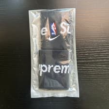 Image of Supreme x Nike NBA S/S 2019 Wristband Black Box Logo/TNF/Sweatband/Shooting