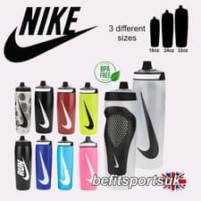 Image of NIKE WATER BOTTLE GYM SPORTS FOOTBALL DRINKS GRIP SQUEEZE NON LEAK BPA REFUEL