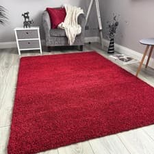 Image of Machine Washable Rugs Small Large Thick Living Room Hallway Anti-Slip Plain Rug