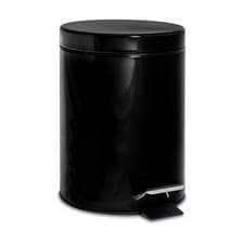 Image of Round Bathroom Pedal Bin Stainless Steel Waste Basket Removable Inner 3 Litre