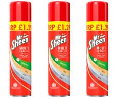 Image of Mr Sheen Multi Surface Polish Spring Fresh 250 ML x 3