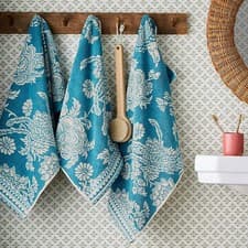 Image of Joules Hidcote Birds Towels Teal