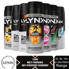 Image of Lynx Antiperspirant Deodorant Spray 72H Sweat Protection, 3x,6x,12x or24x, 150ml