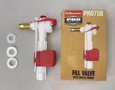 Image of Fluidmaster ½” Toilet Cistern Side Entry Inlet Fill Valve Brass Shank - PR075B