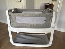 Image of Snuzpod 4 Baby Bedside Crib - Mattress,Mattress Protector & Sheet Bundle (Dusk)