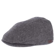 Image of Barbour Mens Barlow Flat Cap Grey Herringbon Size XL 61cm