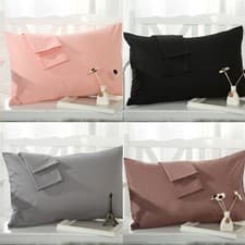Image of Pack of 2 Pure Egyptian Cotton Pillowcase Super Soft Housewife 400 Thread Count