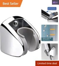Image of Stylish Adjustable Handheld Shower Bracket - Polished Chrome and Durable Design