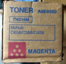 Image of Genuine Konica Minolta TN514M (A9E8350) Magenta Toner Cartridge
