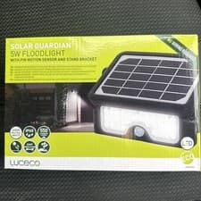 Image of Luceco LEXSF6B40-01 5W LED Solar Guardian PIR Floodlight - Black