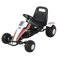 Image of HOMCOM Kids Children Pedal Go Kart Manual Ride On Car w/ Brake Gears - White
