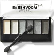 Image of TECHNIC Eyeshadow Smokey Eye Look BLACK GREY SILVER WHITE 6 Shade Shimmer
