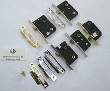 Image of BATHROOM DOOR MORTICE PRIVACY TOILET WC LOCK MORTICE SASHLOCK FOR LEVER HANDLES