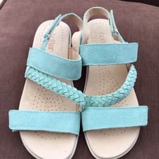 Image of Ladies Sandals HOTTER Ripple 6 Std Mint Green BRAND NEW