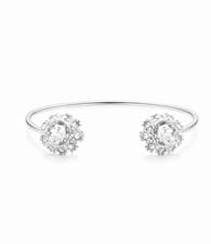 Image of Ted Baker Silver Tone Crystal Open Cuff Bangle Brand New With Box
