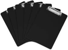 Image of Clipboard Plastic A4 Multipack 6/12 Pack Rubber Paper Grips Personal Organiser