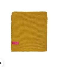 Image of Joules Throw Blanket MOSS STITCH THROW 140X200CM YELLOW