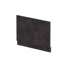 Image of 800mm Edge/Power Straight End Bath Panel & Plinth - Textured Matt Metallic Slate