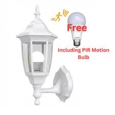 Image of LED Wall-Mounted Outdoor Indoor Lantern Style Lamp Garden Home Light FREE BULB