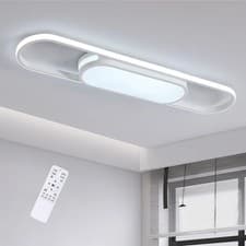 Image of 70cm Modern LED Ceiling Light 40W Dimmable 3000-6500K Flush Mount Lamp White