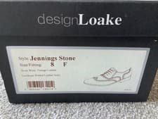Image of Loake Jennings Stone Waxy Vintage Leather Shoes