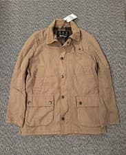 Image of Barbour Ashby Casual Jacket Stone Beige Size Medium Regular NWT