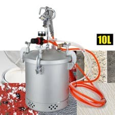 Image of 10L 2 Gallon Pressure Tank Pot Air Paint Spray Gun Painter & 3mm Nozzle 2 Hoses!