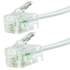 Image of RJ11 Modem Cable ADSL UK Router Lead BT Internet Phone 1m - 30m Lot White Black