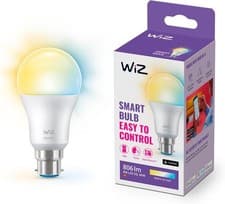 Image of WiZ Tunable White B22 Smart WiFi Light Bulb 60W Warm Cool White Alexa Google