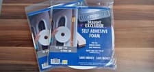 Image of 2x 15m (30m) Stormguard Draught Excluder Self Adhesive Foam For 1-4mm Gaps White