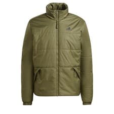 Image of ADIDAS Men's Khaki Green 3 Stripe Insulated Coat Size Small BNWT