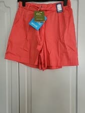 Image of Regatta Womens Sabela Tie Belt Summer Casual Shorts Peach Bloom New UK 12 RRP£45