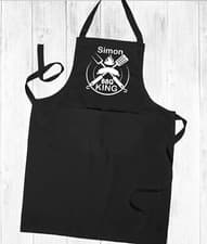 Image of Personalised Mens / Ladies BBq King Chef Apron,Grill,Cooking Apron With Pockets