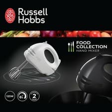 Image of Russell Electric Hand Held Mixer Whisk 6 Speed Food Collection 125W 14451 White