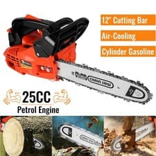 Image of 12" Top Handle Petrol Chainsaw 25CC Lightweight for Tree Pruning & Wood Cutting