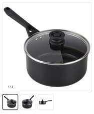 Image of Ninja ZEROSTICK Classic 20cm Saucepan with Lid Pan - Brought From Ninja Now OOS