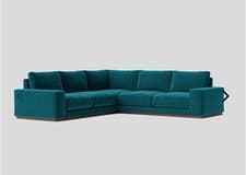 Image of Swoon Denver Corner Sofa In Kingfisher Easy Velvet RRP £4379 Brand New!!