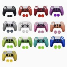 Image of Game Controller Grip + Thumbstick Cap Set – Compatible with PS5 Controllers