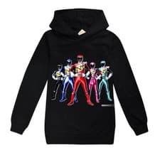 Image of Kids Boys Powers Ranger Hoodie Long Sleeve Sweatshirt Pullover Jumper Xmas Gifts