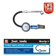 Image of BlueSpot Compact Air Tyre Inflator with Dial Gauge 220PSI 07905