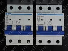 Image of Chint NB1-63H 63 3 Pole/Phase 6kA 10kA MCB Circuit Breaker - NEW Free Delivery