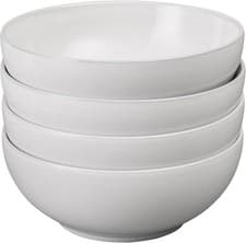 Image of Denby - Elements Stone White Cereal Bowls Set of 4 - Dishwasher Microwave Safe