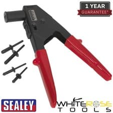 Image of Sealey Riveting Kit Plastic Fastener 220mm Rivets Included Universal Nose